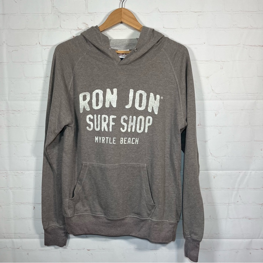 Ron Jon Surf Shop Myrtle Beach Hoodie Mens Size Small Gray Sweatshirt Beach